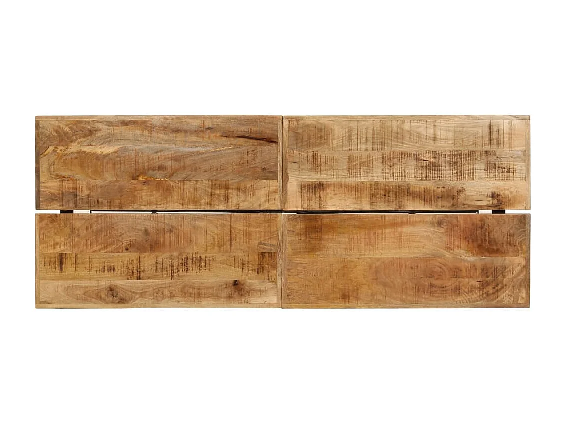 Table de bar 180x70x107 cm bois massif de manguier et fer