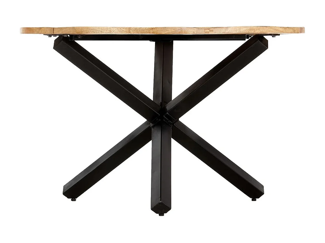 Table à manger Rond 120x76 cm Bois de manguier massif