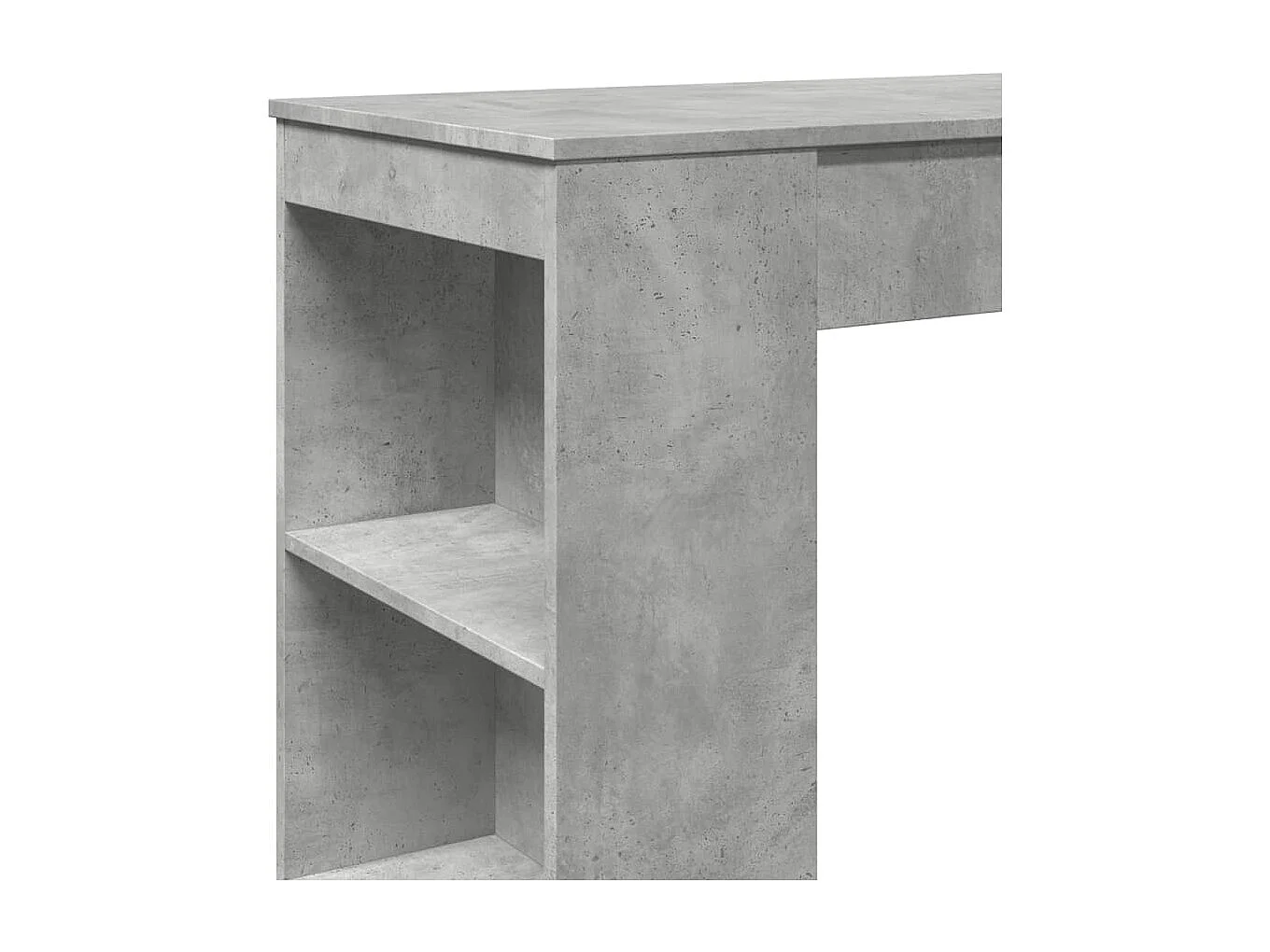 Mesa de bar c/ prateleiras derivados de madeira cinza cimento