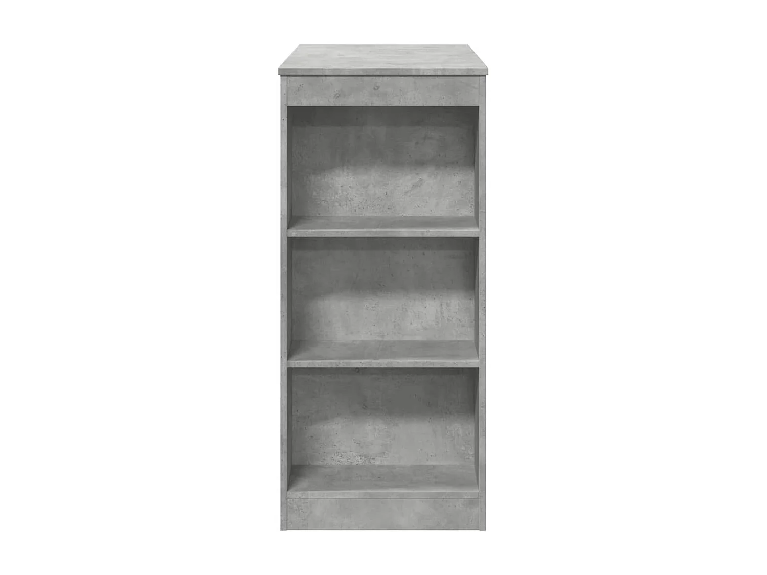 Table de bar avec étagères gris béton bois d'ingénierie