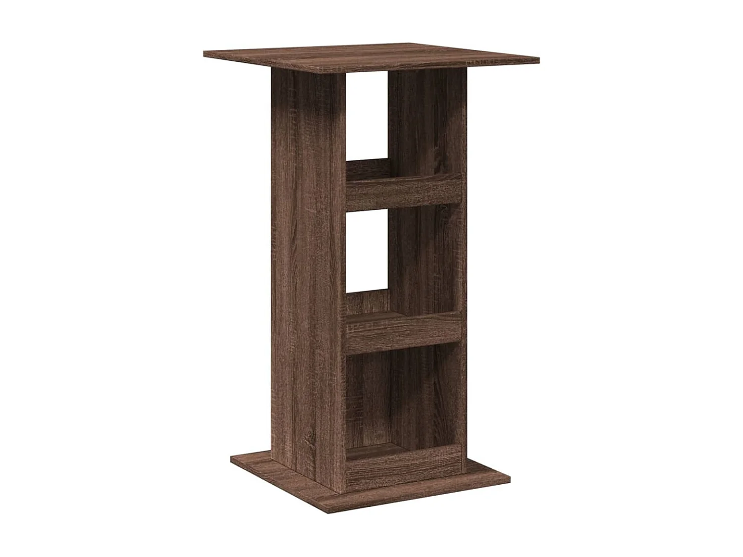 Table de bar avec rangement chêne marron bois d’ingénierie