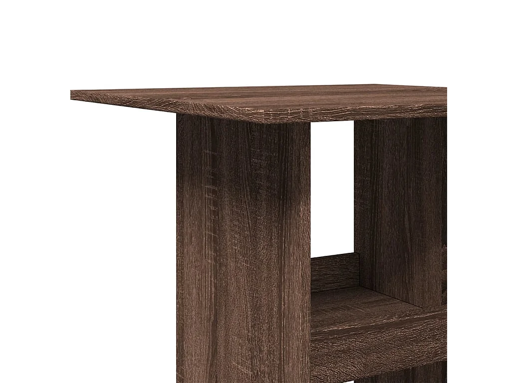Bartafel met opbergruimte 60x60x102 cm hout bruin eikenkleur