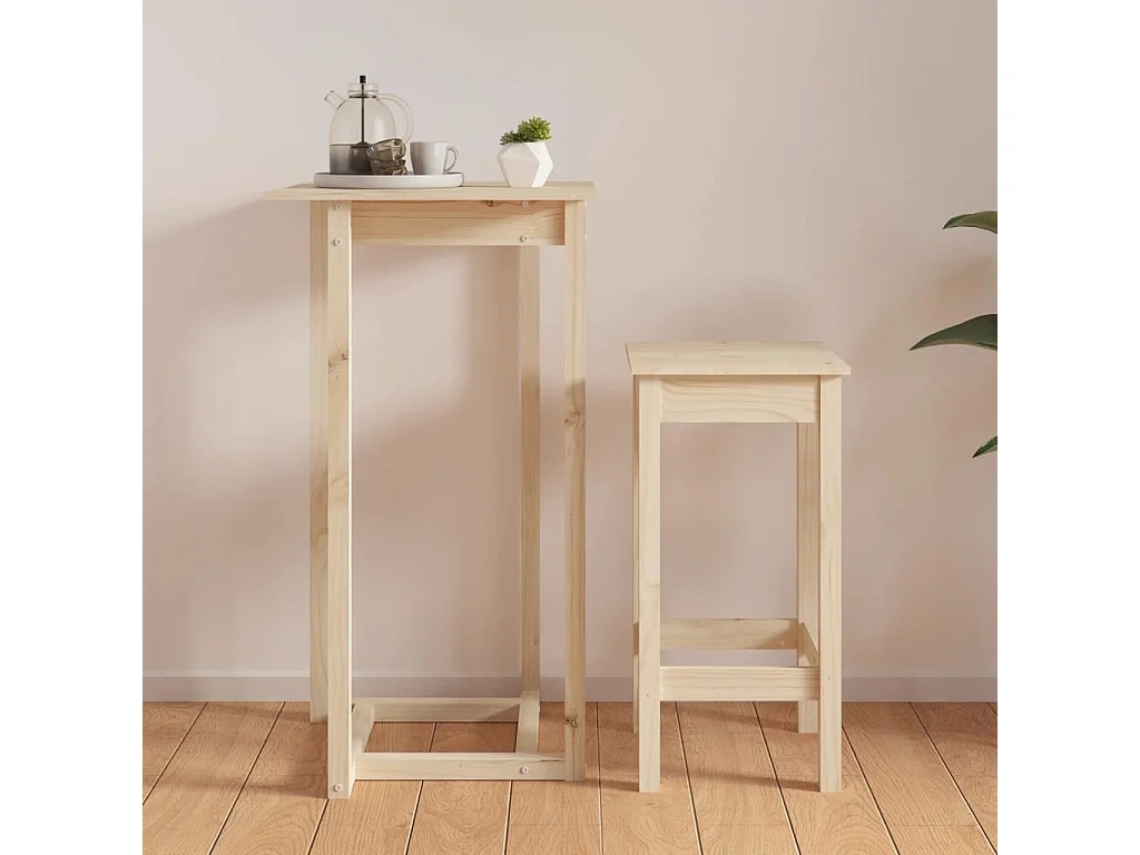Table de bar 60x60x110 cm Bois massif de pin