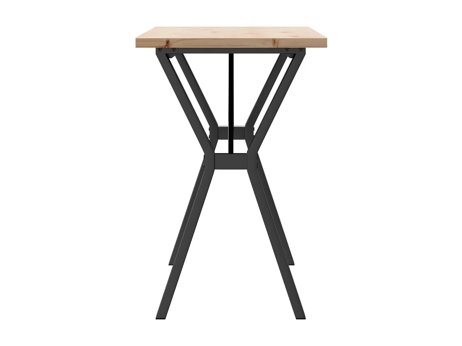 Mesa de jantar estrutura em Y 100x50x75,5cm pinho/ferro fundido