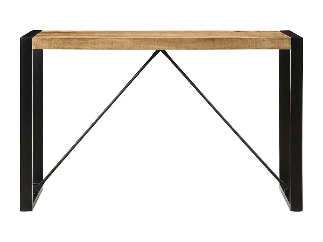 Mesa de jantar 120x55x76 cm madeira de mangueira maciça áspera