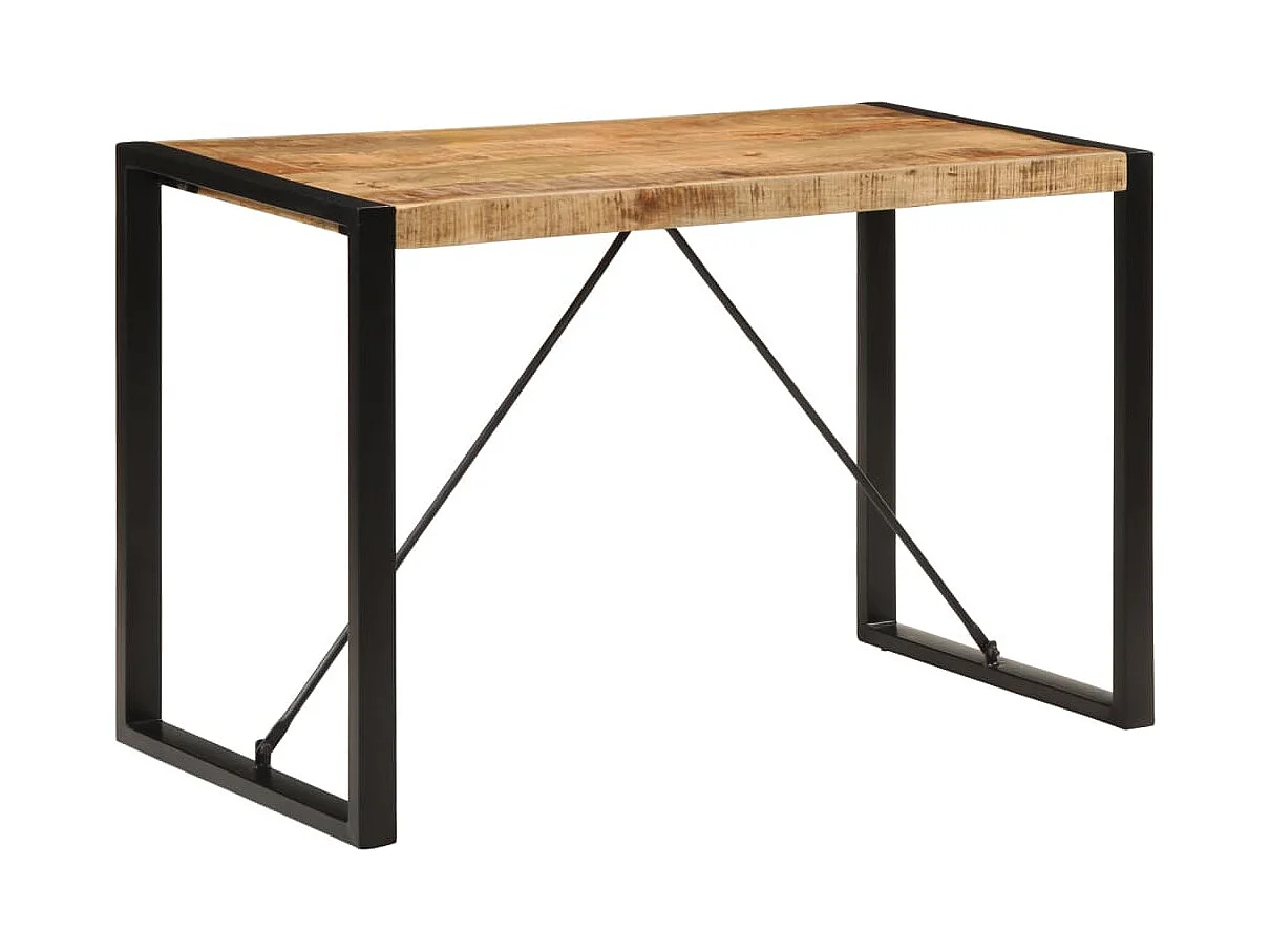 Mesa de jantar 120x55x76 cm madeira de mangueira maciça áspera