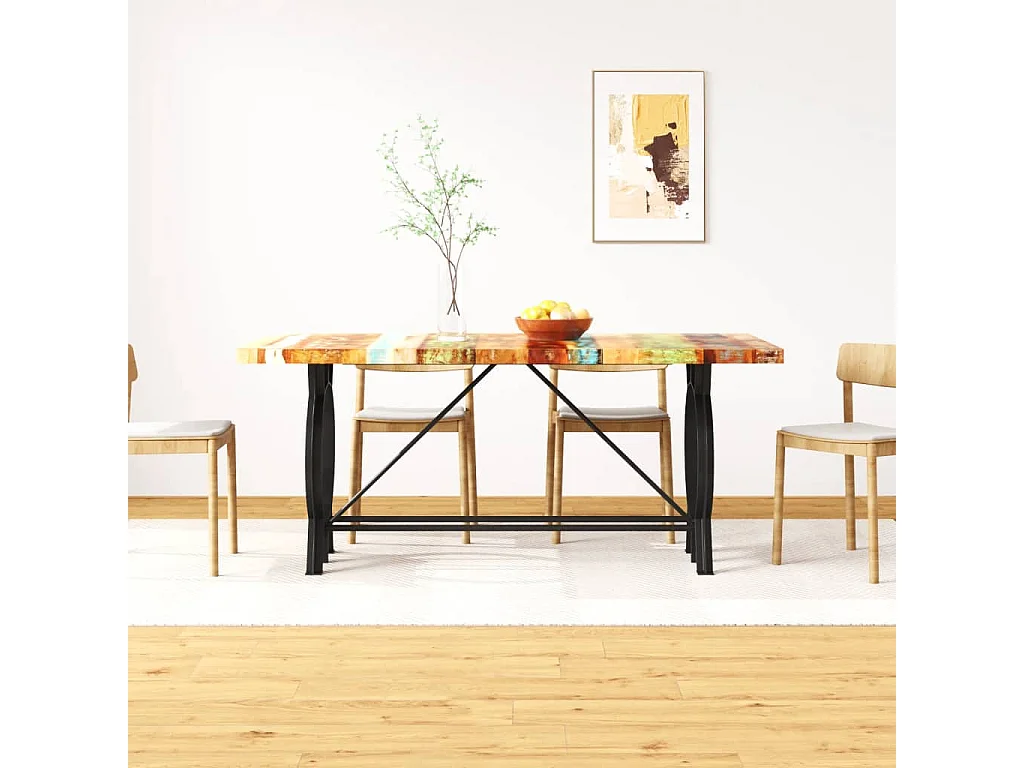 Tavolo da Pranzo in Legno Massello di Recupero 180 cm