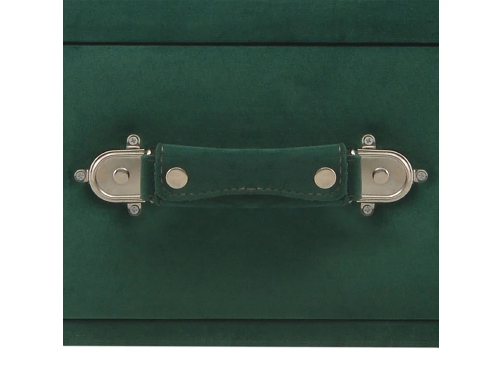 Banc avec tiroirs 80 cm Vert Velours