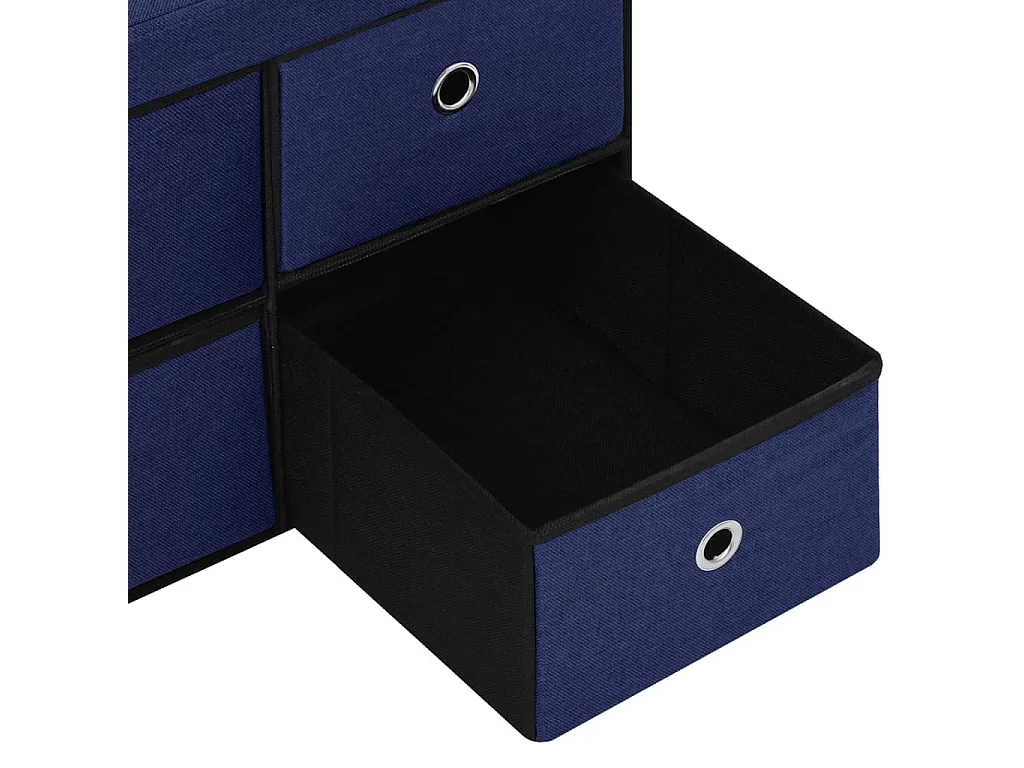 Klappbare Aufbewahrungsbank Blau 76x38x38 cm Kunstleinen