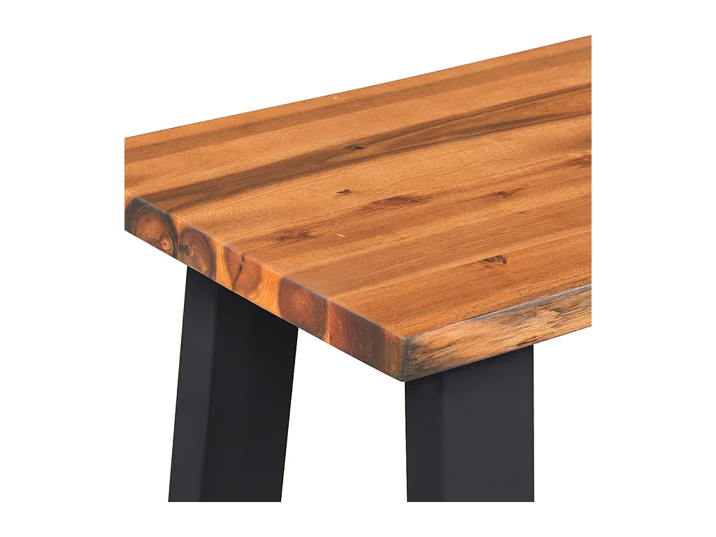 Banc en bois d'acacia massif 160 cm