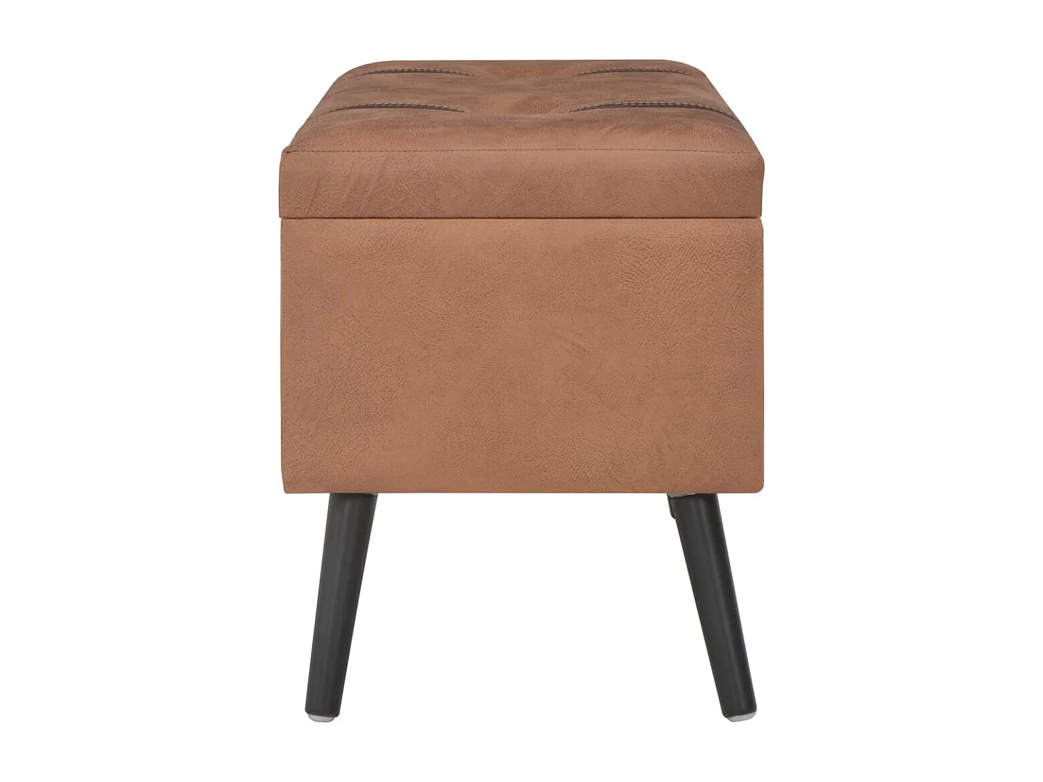 Tabourets de rangement lot de 3 Marron Similicuir