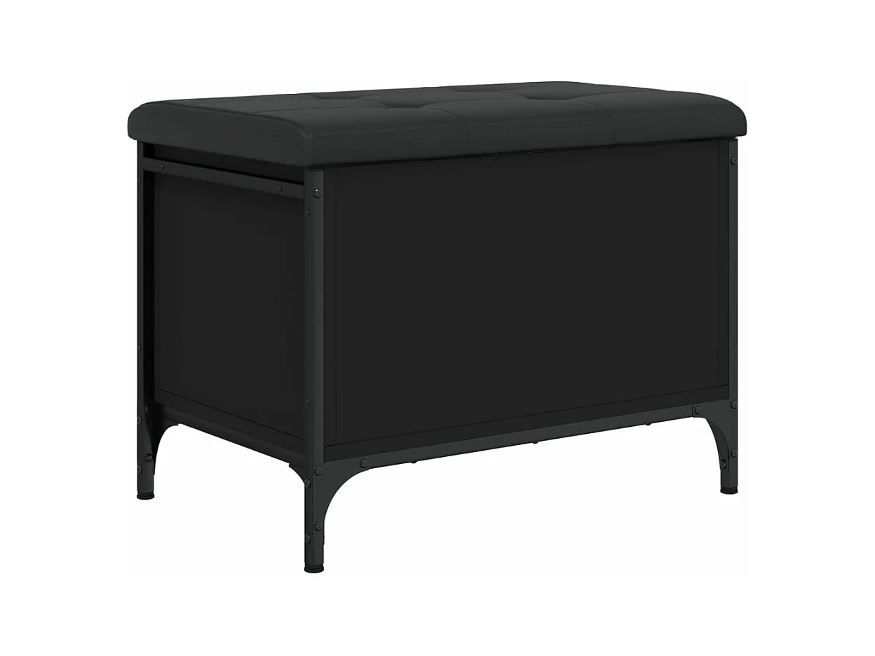 Zwarte opbergbank 62x42x45 cm samengesteld hout