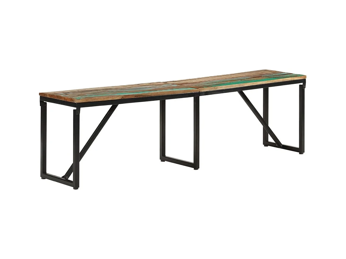 Bank 160x35x46 cm Massives Altholz