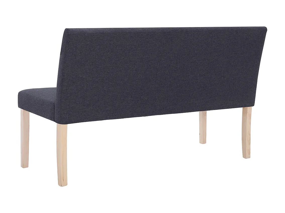 Banc 139,5 cm Gris foncé Polyester