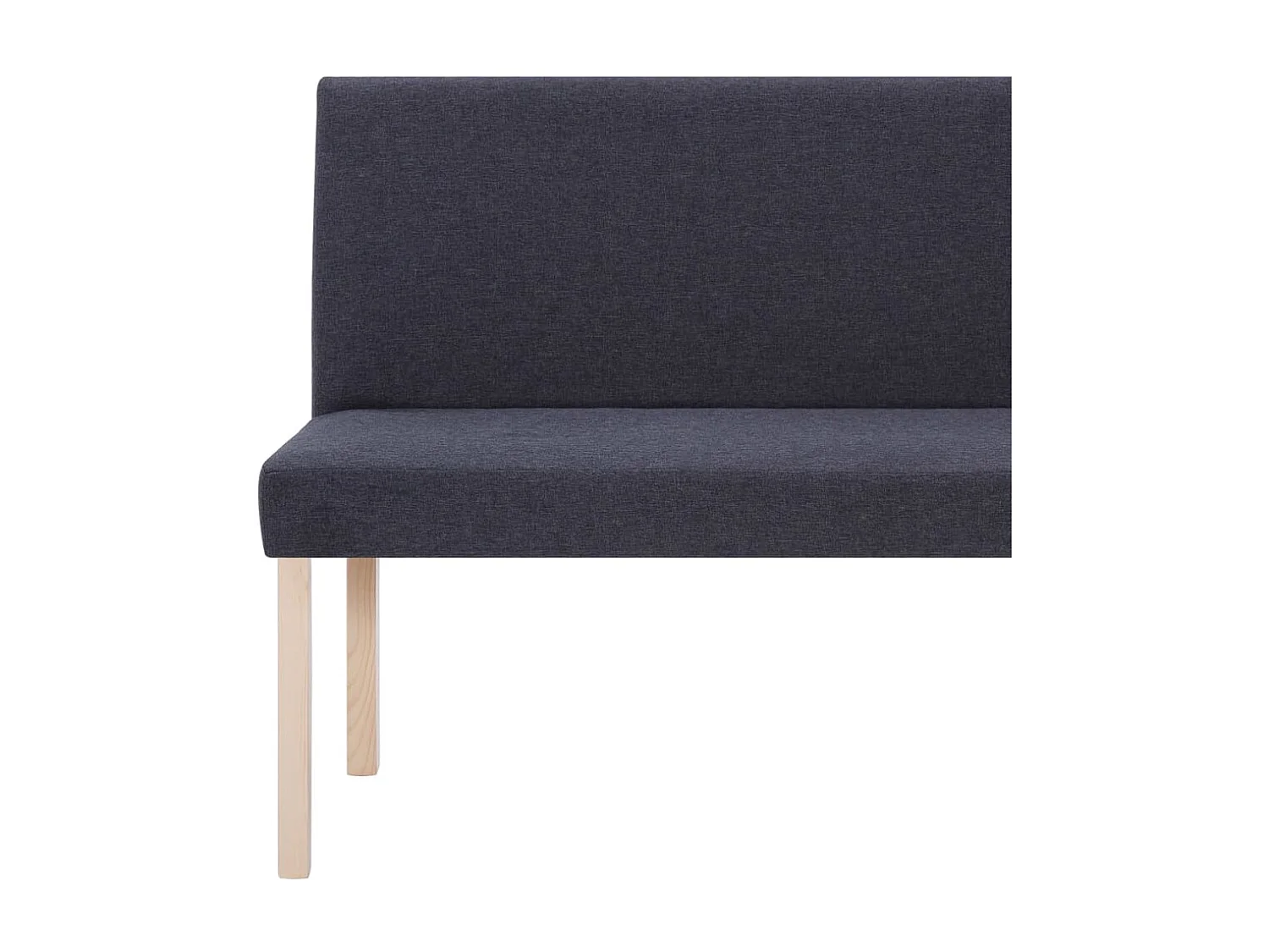 Banco 139,5 cm poliéster cinza escuro