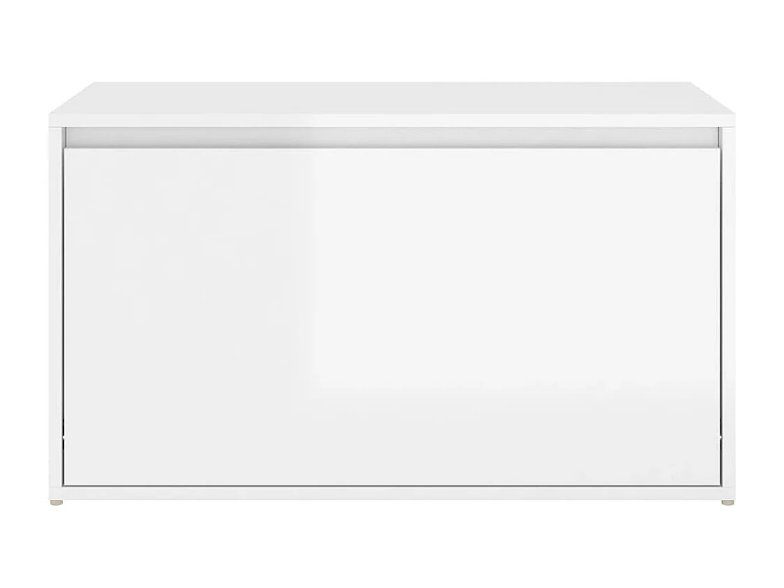 Banc d'entrée 80x40x45 cm Blanc brillant Bois d'ingénierie