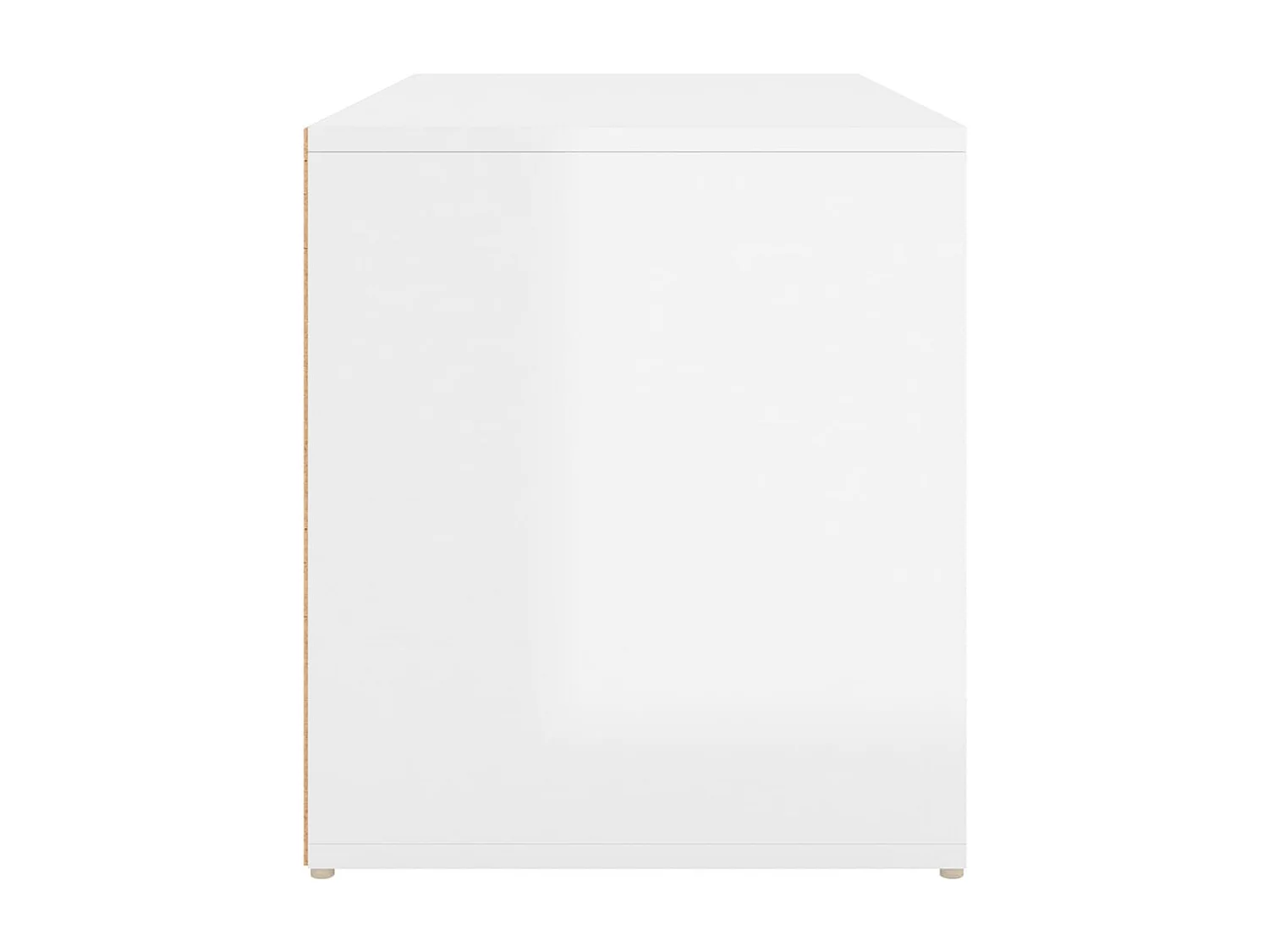 Banc d'entrée 80x40x45 cm Blanc brillant Bois d'ingénierie