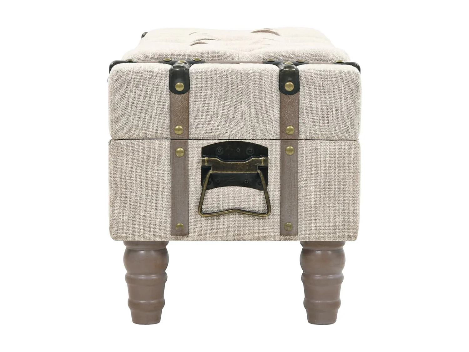 Banco de armazenamento Madeira maciça e aço 111x34x37 cm