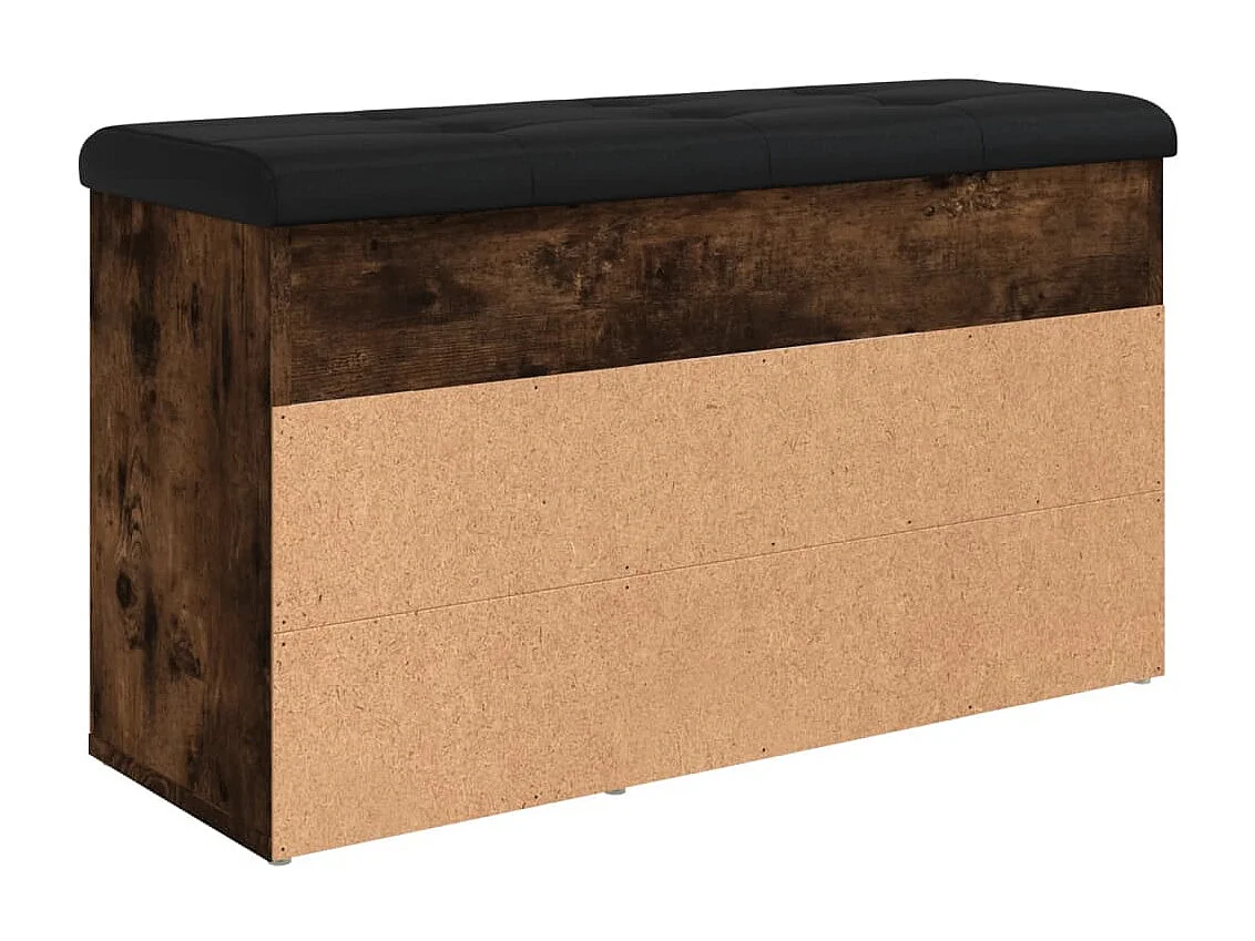 Schuhbank aus geräucherter Eiche, 82 x 32 x 45,5 cm, Holzwerkstoff