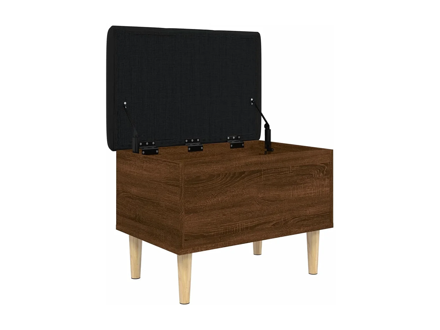 Panca portaoggetti in rovere marrone 62x42x46 cm in derivati del legno