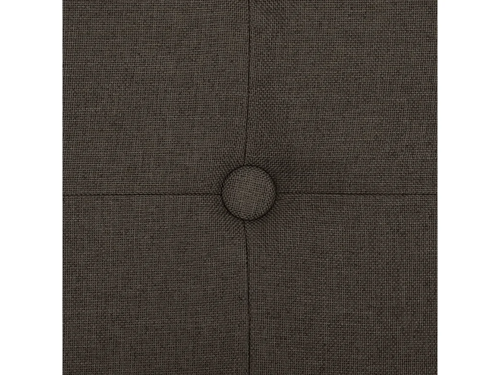 Banco de almacenamiento plegable de lino sintético marrón oscuro