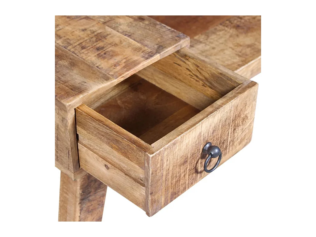 Banc avec tiroir Bois de manguier massif 120x36x60 cm