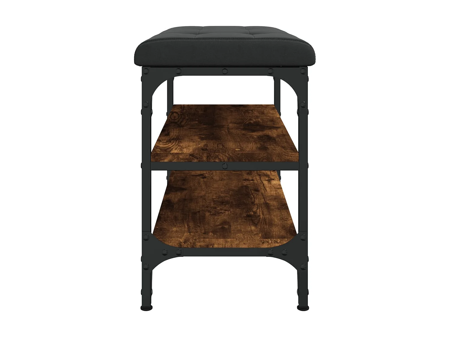 Banc à chaussures chêne fumé 62x32x47 cm bois d'ingénierie