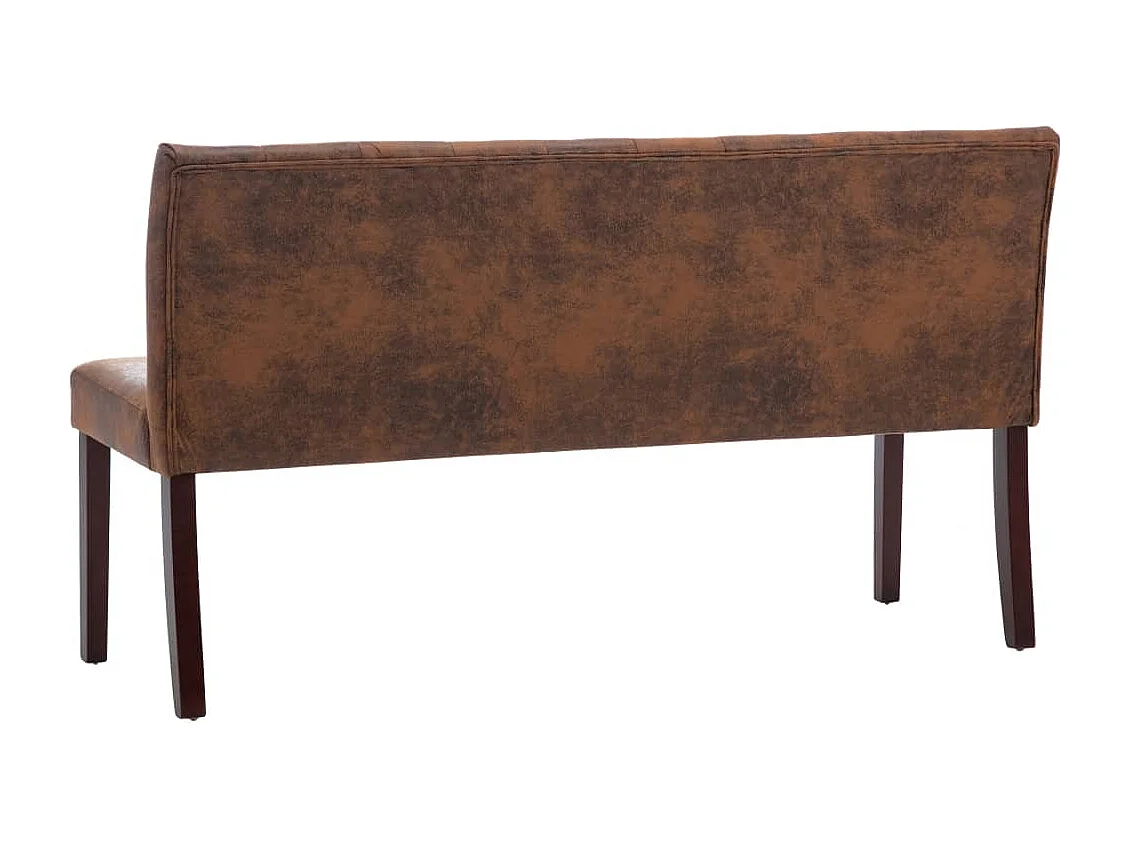 Panca 148,5 cm Marrone Finta pelle scamosciata