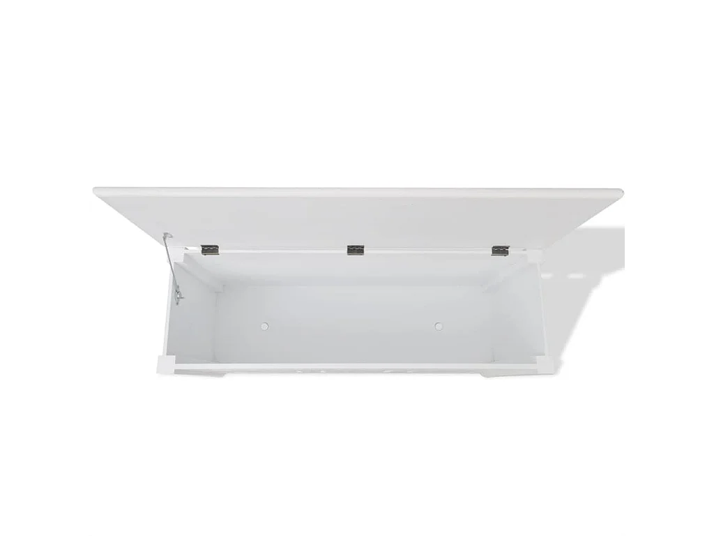 Banc de rangement en style baroque PFDM blanc