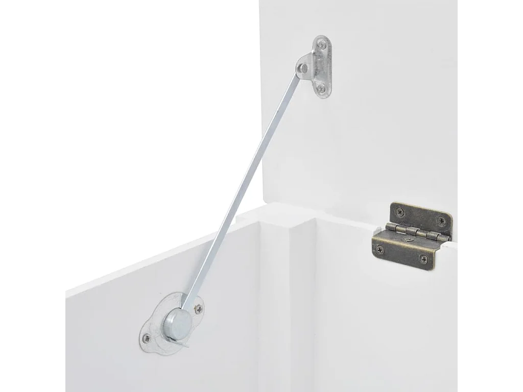 Banc de rangement en style baroque PFDM blanc