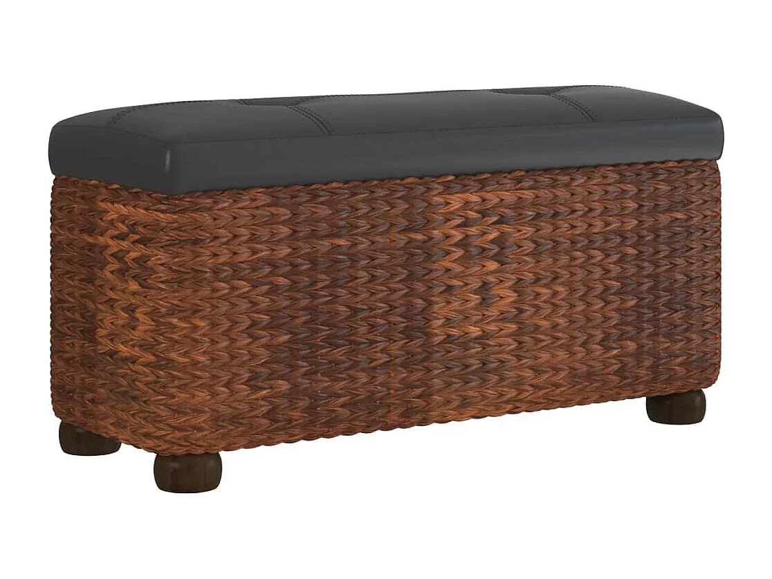 Bancs de rangement lot de 2 et coussin marron 69 cm quenouille