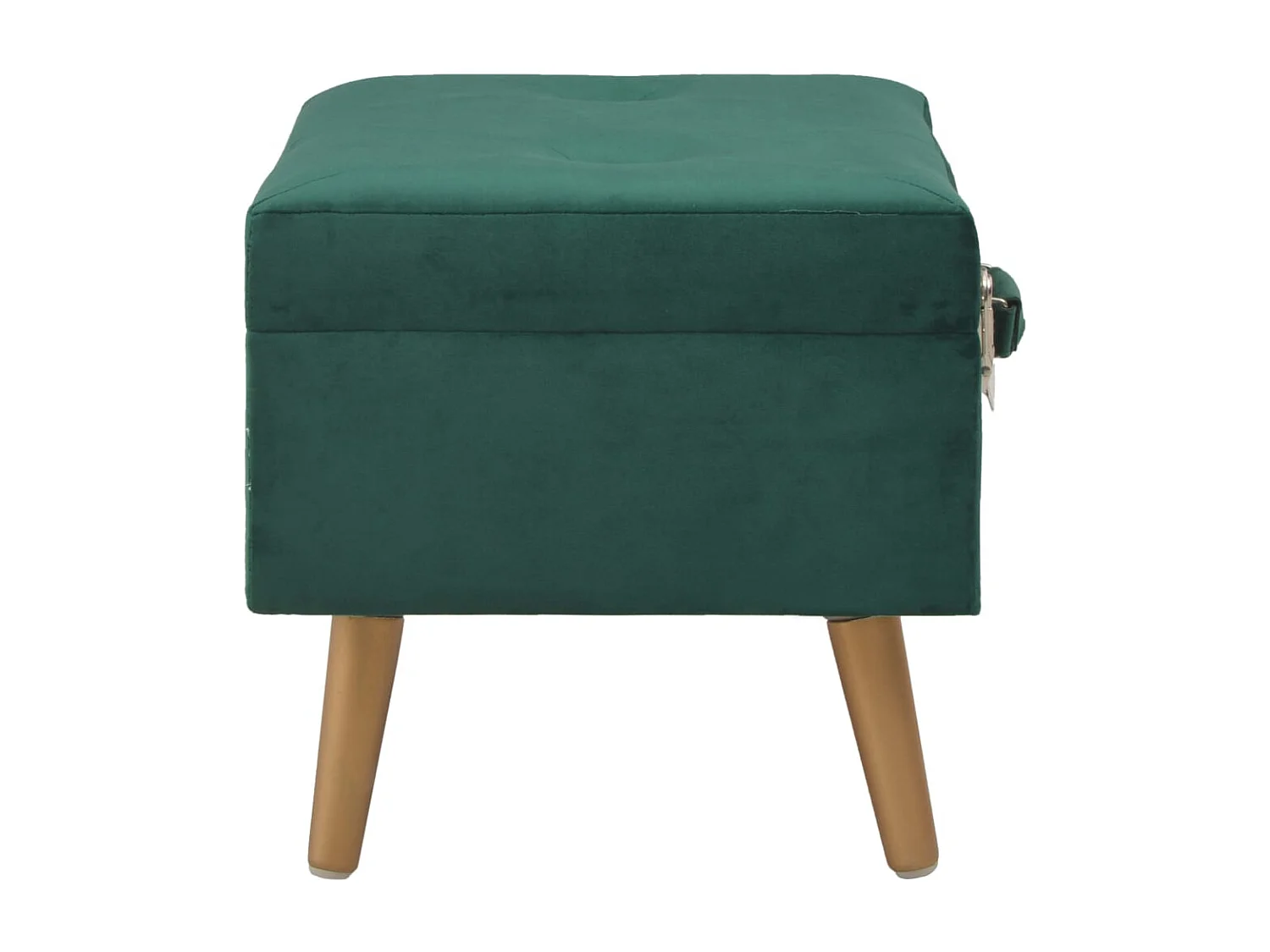 Tabouret de rangement 40 cm Vert Velours