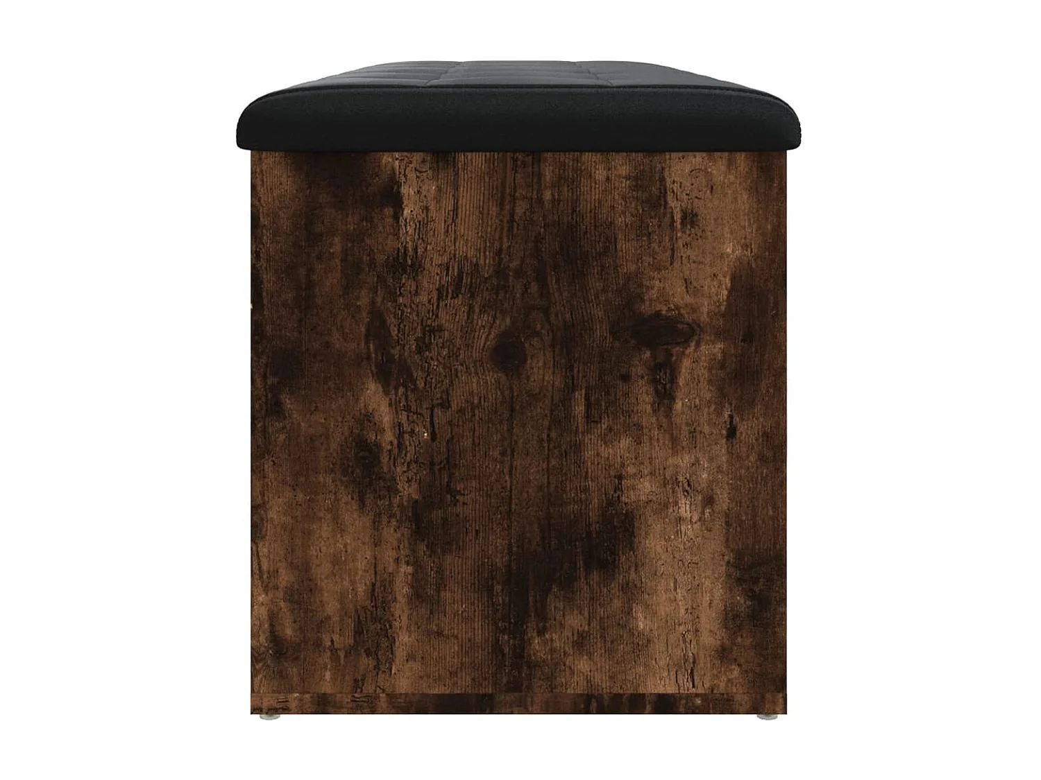 Gerookt eiken opbergbank 102x42x45 cm samengesteld hout