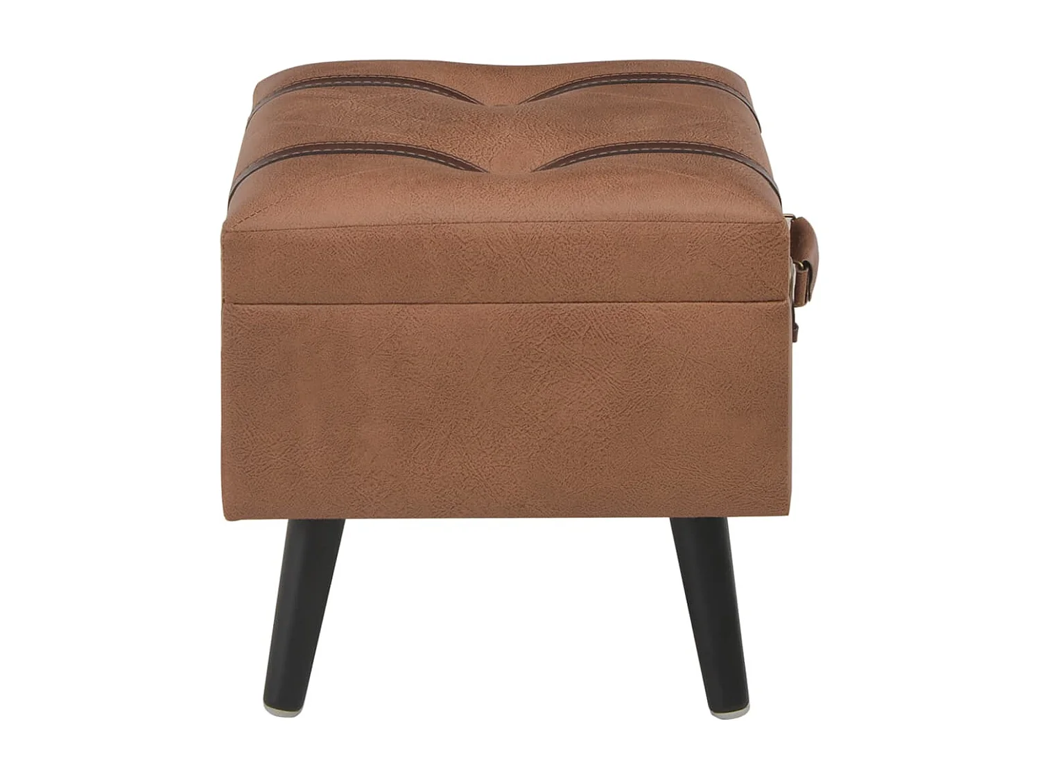 Sgabello contenitore 40 cm Marrone Ecopelle