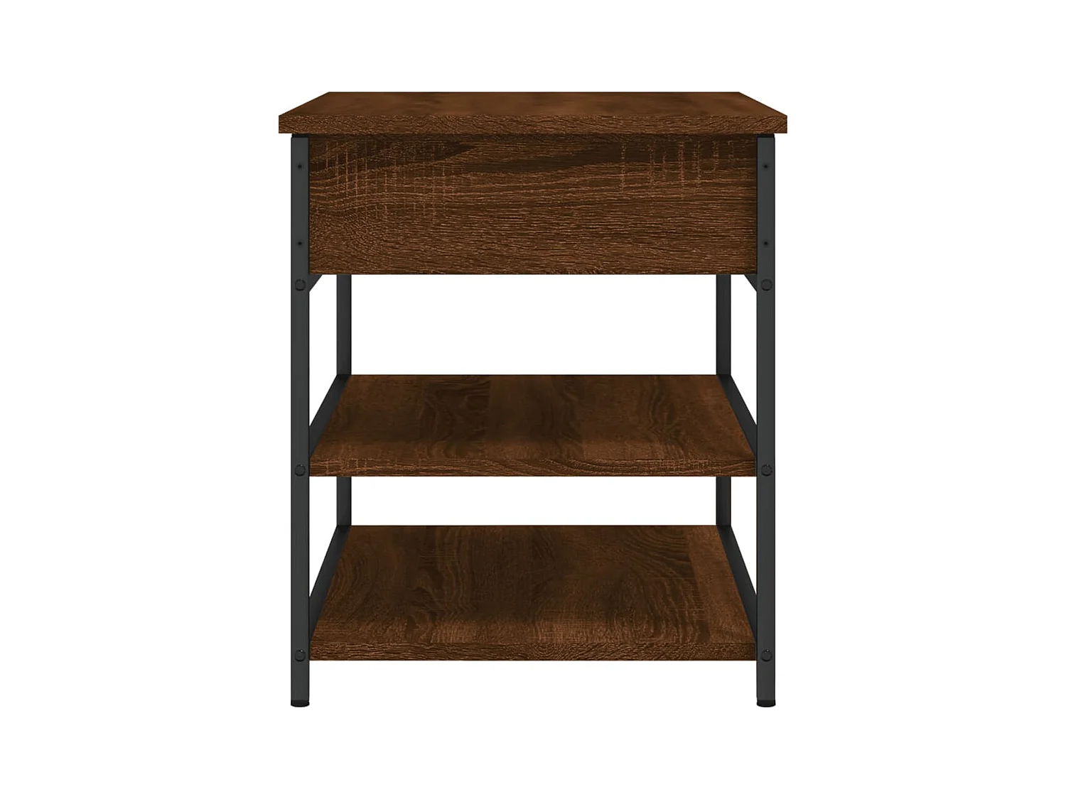 Bruin eiken schoenenbank 70x42,5x50 cm samengesteld hout