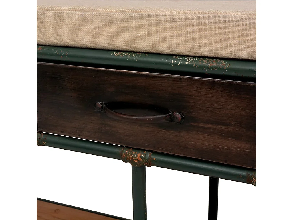 Banc de rangement avec coussin 107,5 x 34,5 x 59 cm