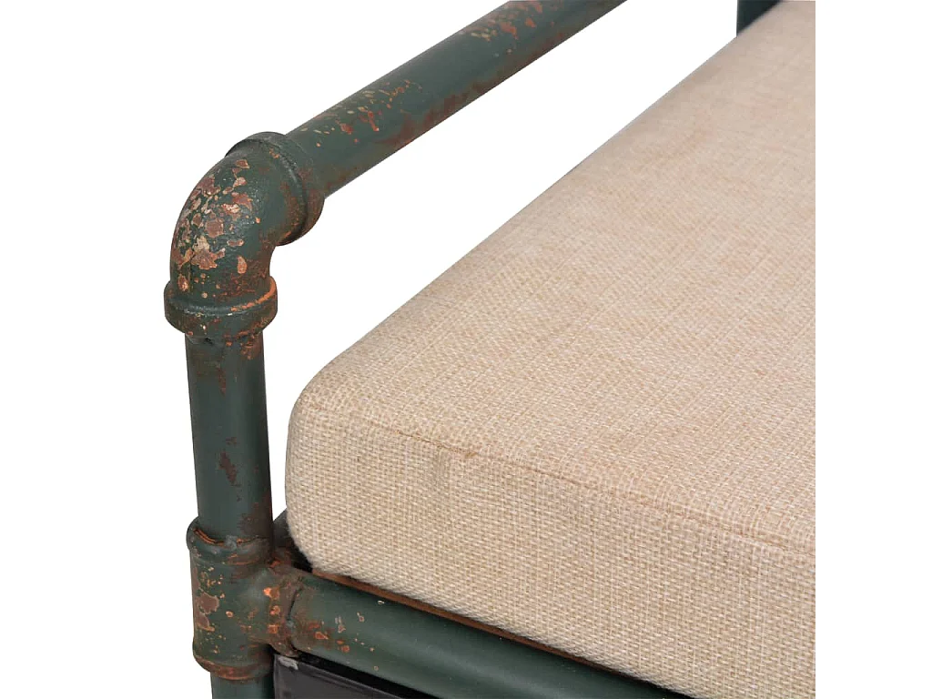 Banc de rangement avec coussin 107,5 x 34,5 x 59 cm