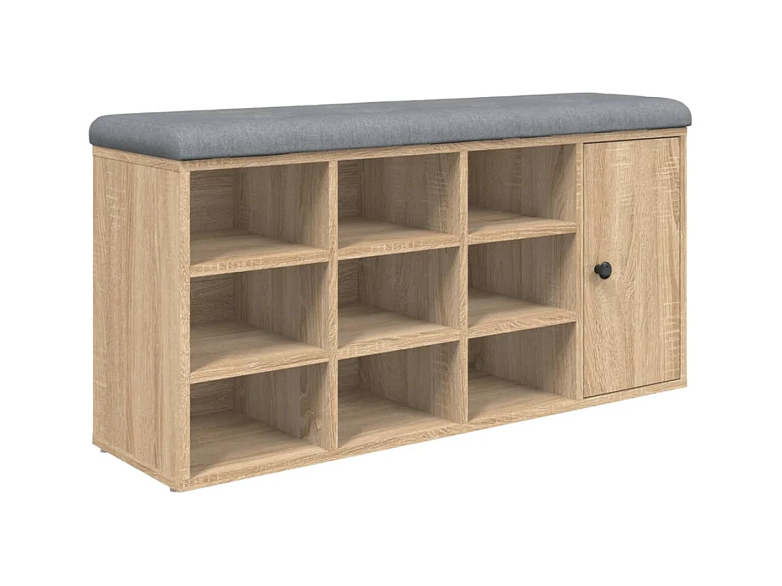 Sonoma eiken schoenenbank 102x32x50 cm samengesteld hout