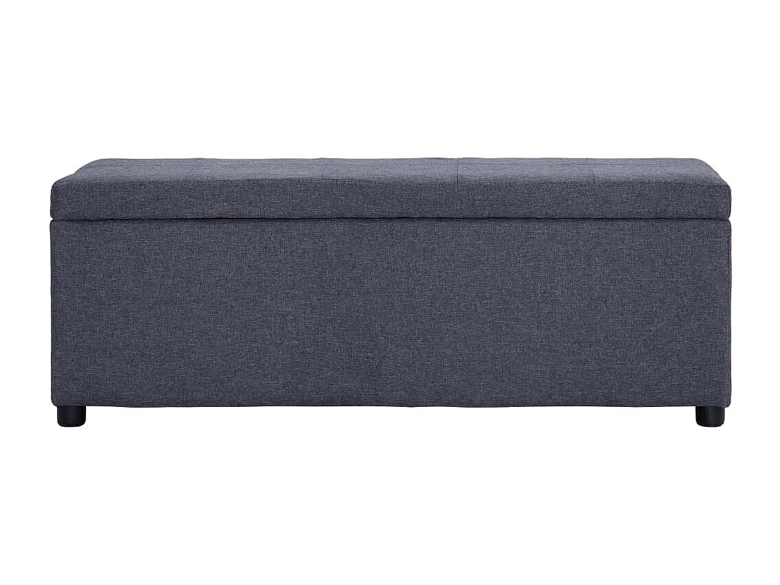 Banc avec compartiment de rangement 116 cm Gris foncé Polyester