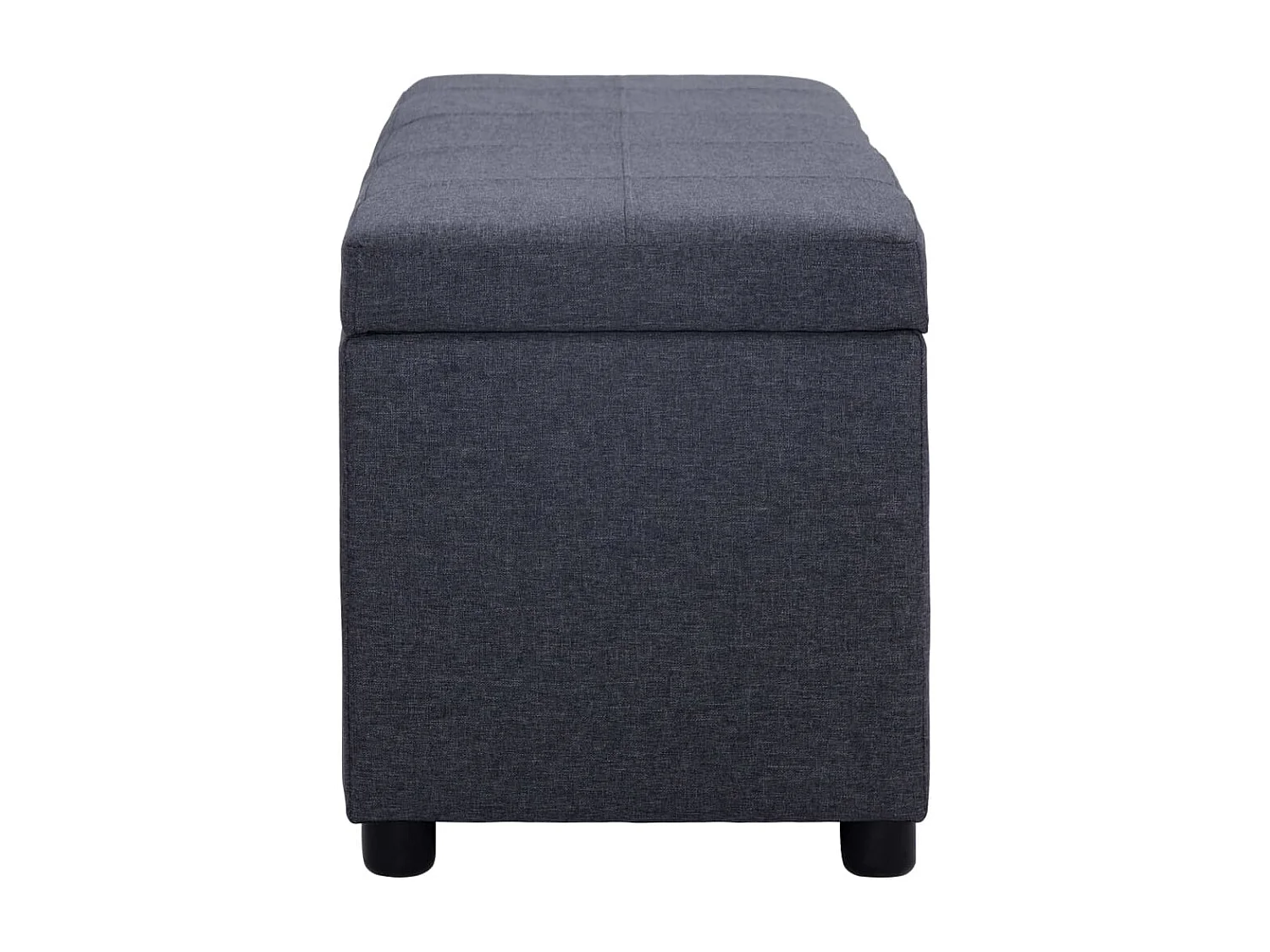 Banc avec compartiment de rangement 116 cm Gris foncé Polyester