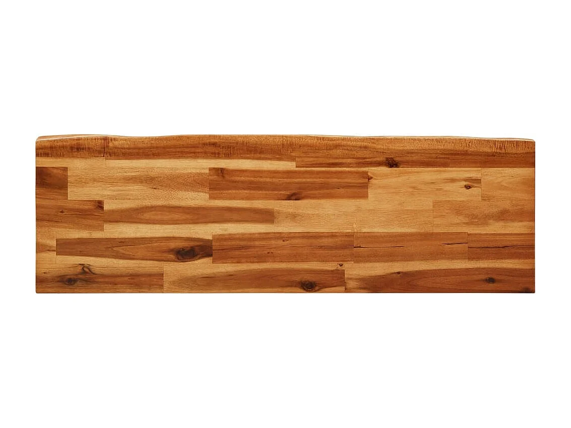 Banco con borde vivo 110 cm de madera maciza de acacia