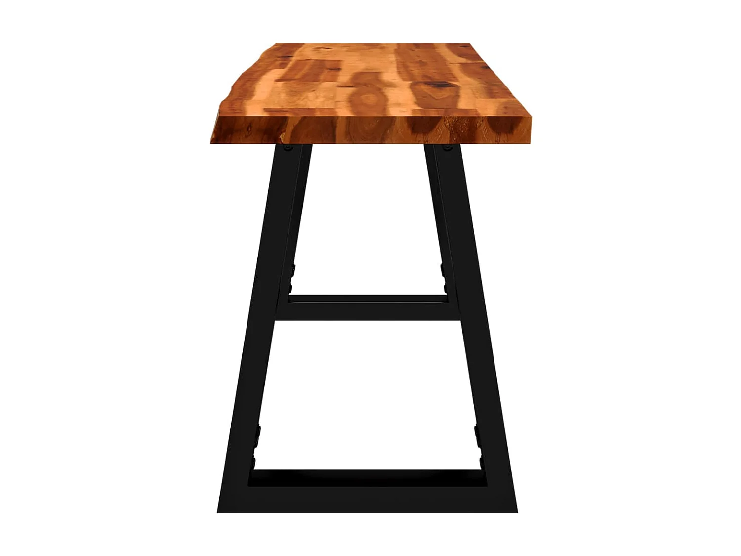 Banco con borde vivo 110 cm de madera maciza de acacia