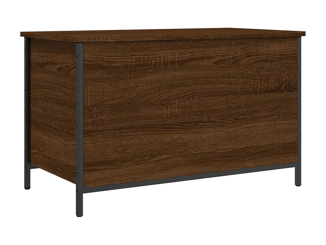 Banco de armazenamento em carvalho castanho 80x42,5x50 cm madeira trabalhada