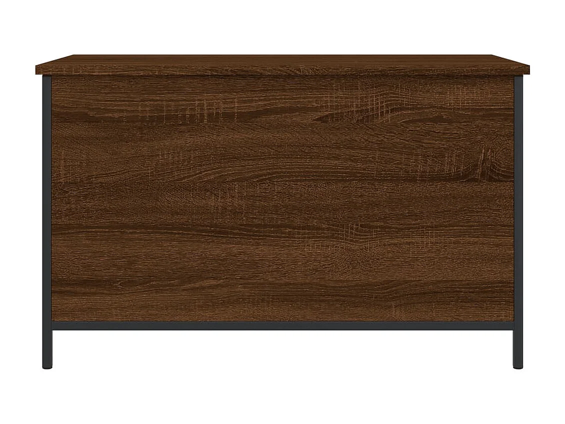 Banco de armazenamento em carvalho castanho 80x42,5x50 cm madeira trabalhada