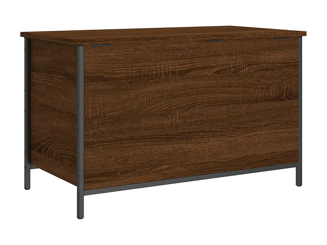 Banco de armazenamento em carvalho castanho 80x42,5x50 cm madeira trabalhada