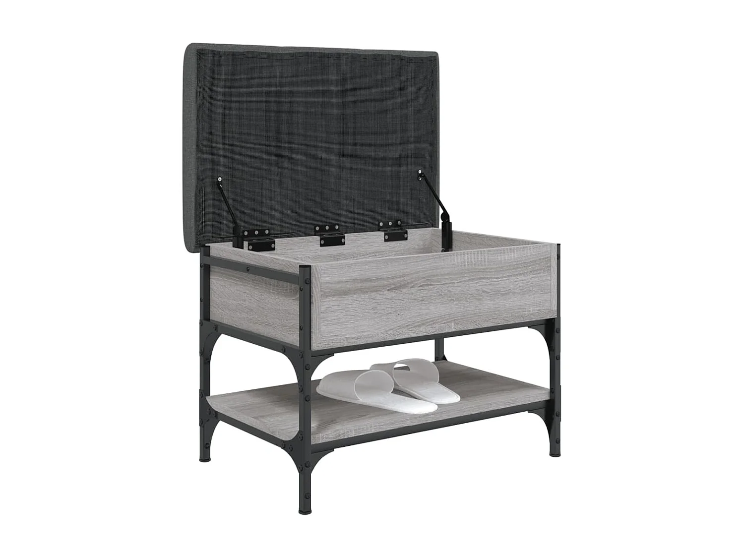 Banc à chaussures sonoma gris 62x42x45 cm bois d'ingénierie