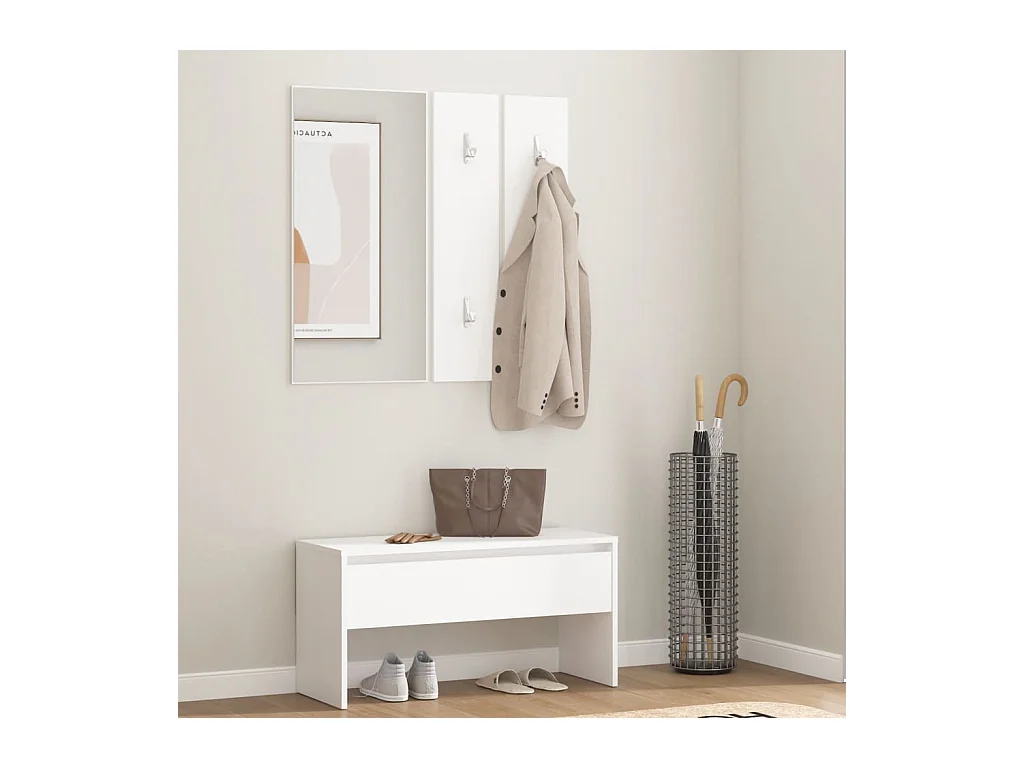 Ensemble de meubles de couloir Blanc Bois d'ingénierie