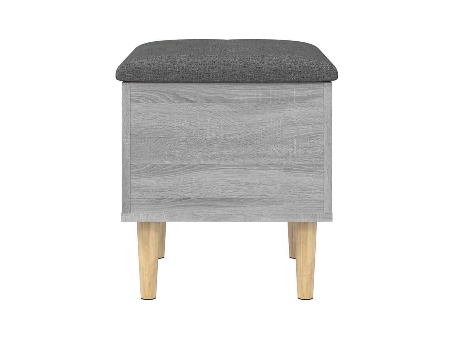 Banc de rangement sonoma gris 42x42x46 cm bois d'ingénierie