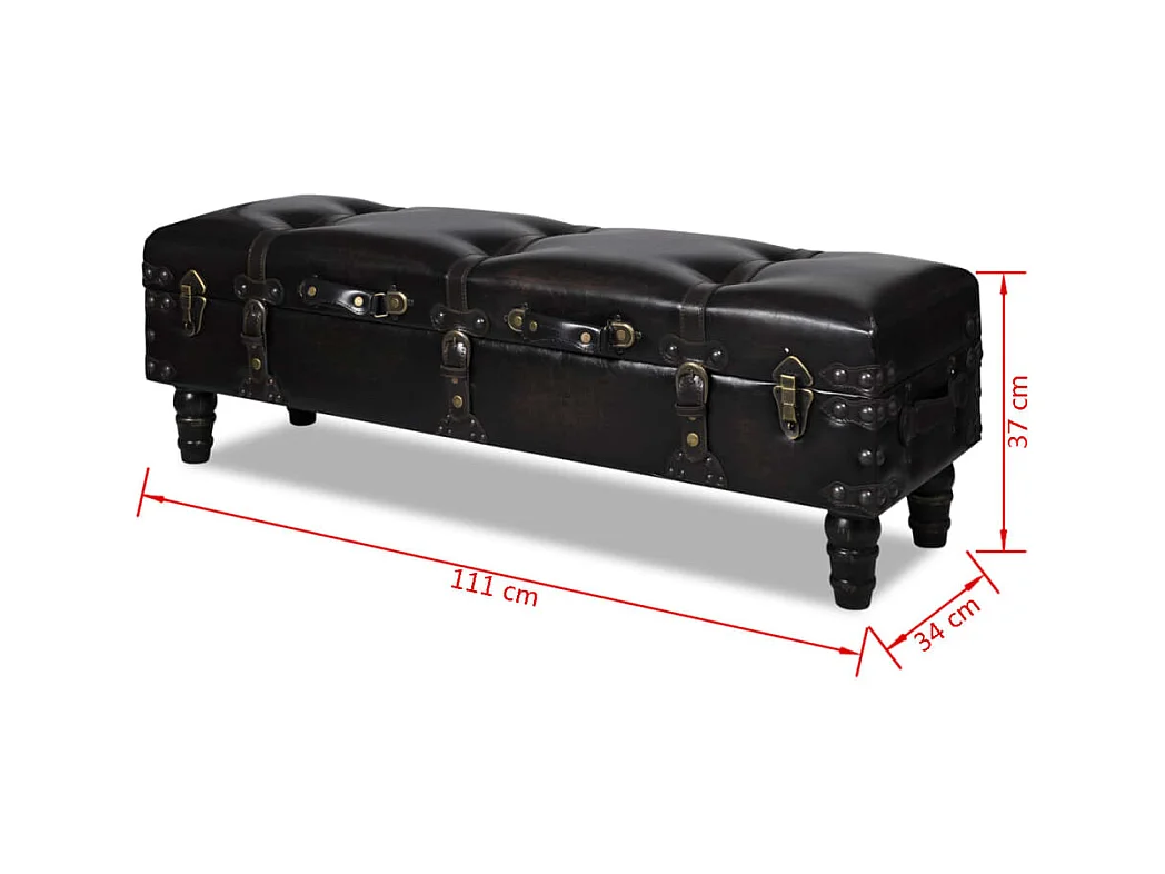 Panca portaoggetti lunga marrone