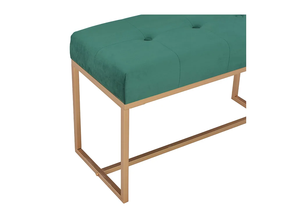 Banc 80 cm Vert Velours